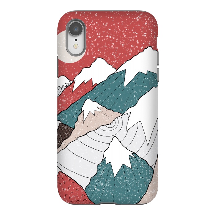 iPhone Xr StrongFit The winter snow peaks by Steve Wade (Swade)