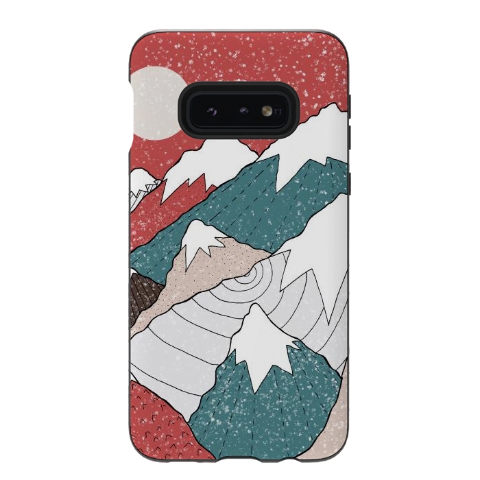 Galaxy S10e StrongFit The winter snow peaks by Steve Wade (Swade)