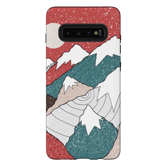 Galaxy S10 plus StrongFit The winter snow peaks by Steve Wade (Swade)