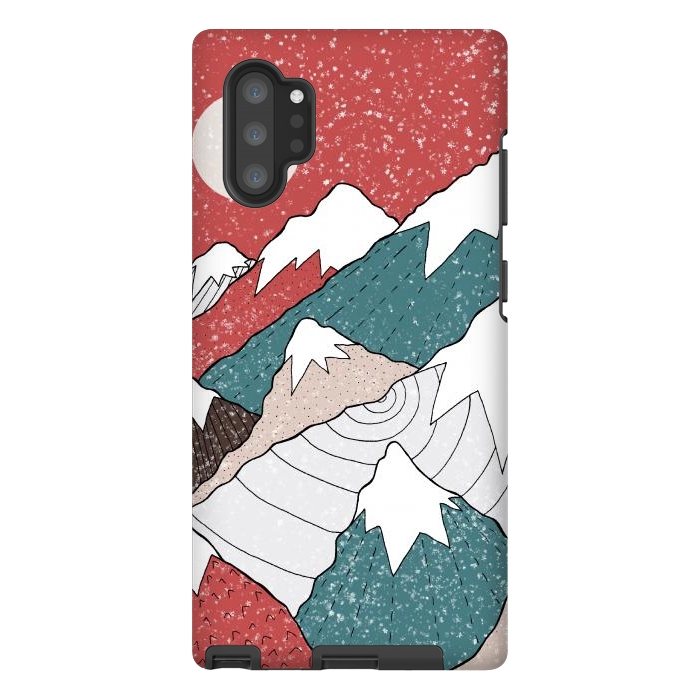 Galaxy Note 10 plus StrongFit The winter snow peaks by Steve Wade (Swade)