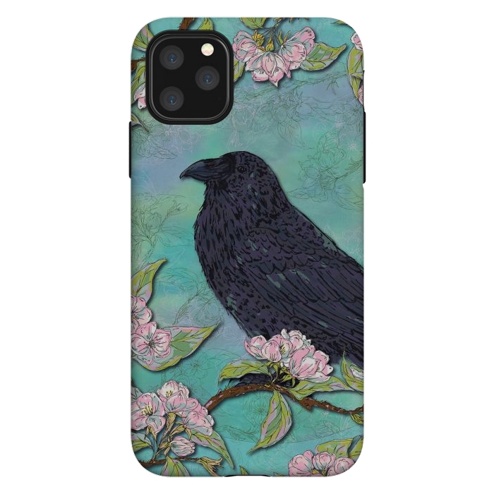 iPhone 11 Pro Max StrongFit Raven & Apple Blossom by Lotti Brown