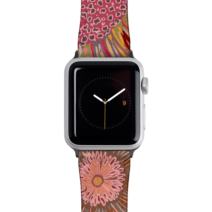Watch 42mm / 44mm Strap PU leather A Daisy Day by Lotti Brown