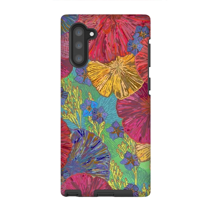 Galaxy Note 10 StrongFit The Parting of the Poppies by Lotti Brown