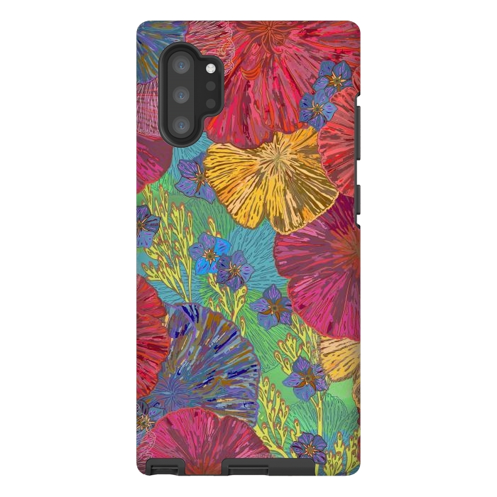 Galaxy Note 10 plus StrongFit The Parting of the Poppies by Lotti Brown