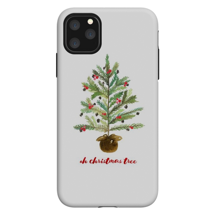 iPhone 11 Pro Max StrongFit Oh Christmas Tree by Noonday Design