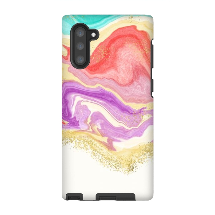 Galaxy Note 10 StrongFit Colorful Marble by Noonday Design