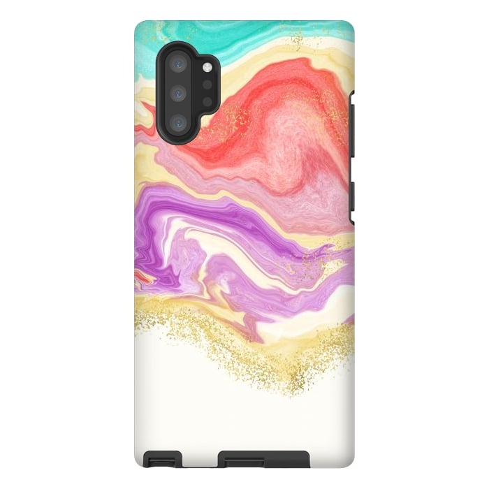 Galaxy Note 10 plus StrongFit Colorful Marble by Noonday Design