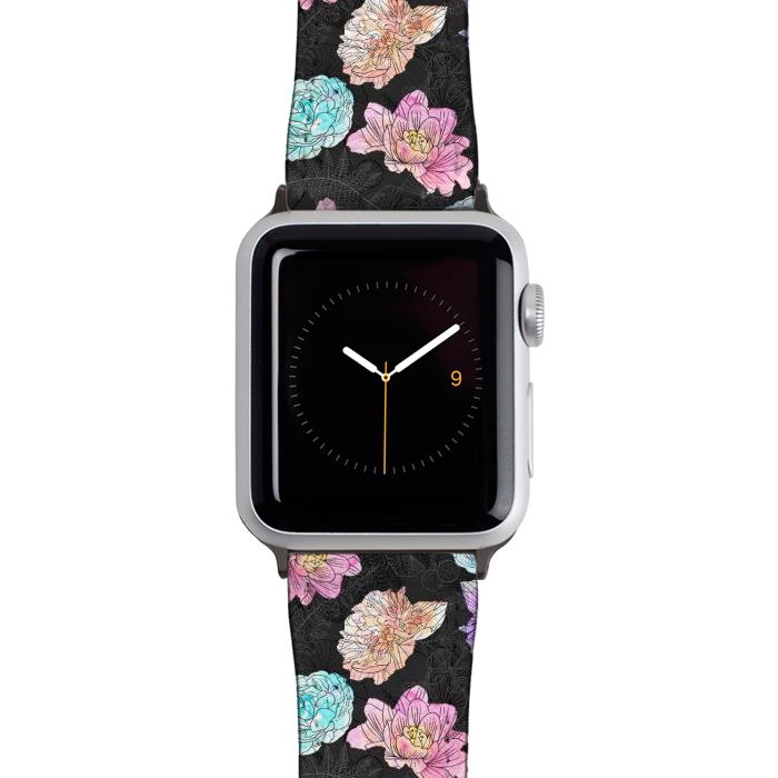 Watch 38mm / 40mm Strap PU leather Color Pop Floral by Noonday Design