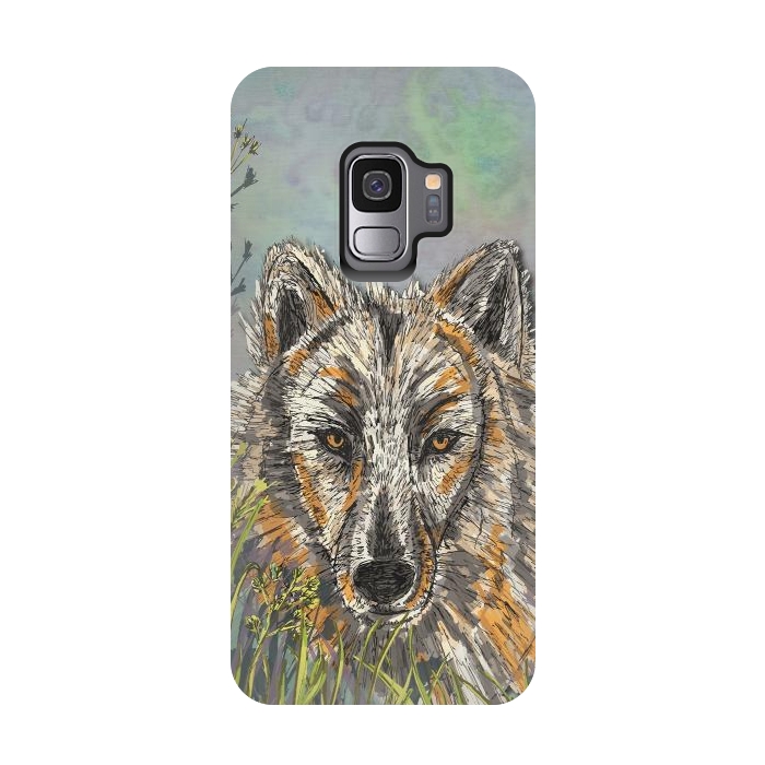 Galaxy S9 StrongFit Wolf I by Lotti Brown