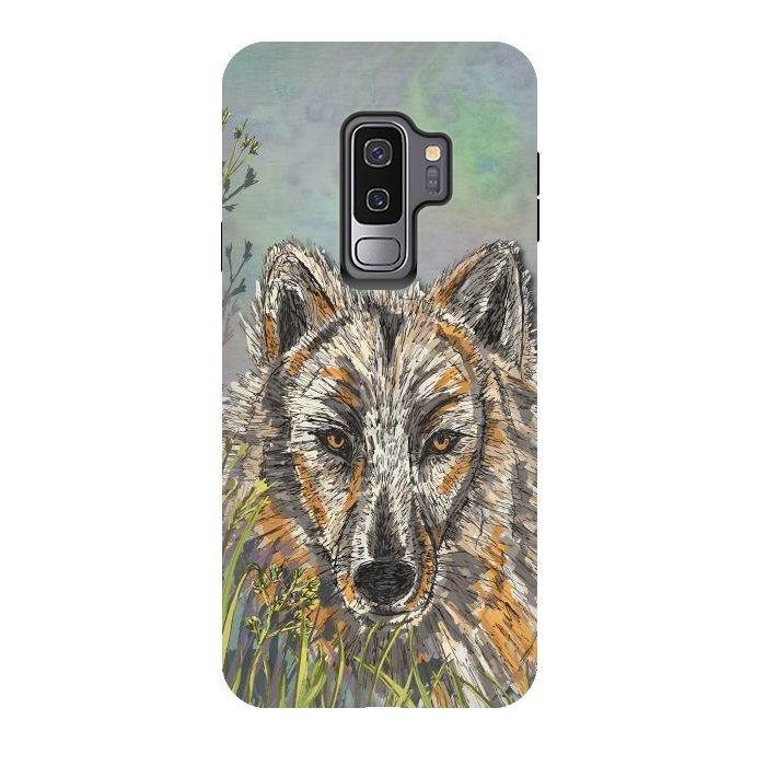 Galaxy S9 plus StrongFit Wolf I by Lotti Brown