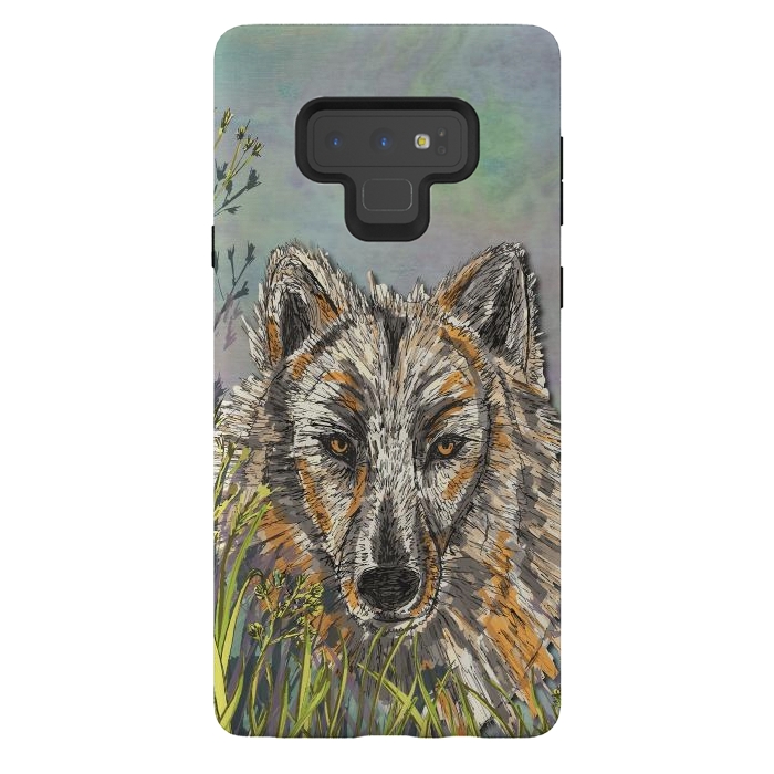 Galaxy Note 9 StrongFit Wolf I by Lotti Brown