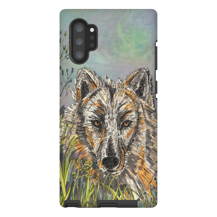 Galaxy Note 10 plus StrongFit Wolf I by Lotti Brown