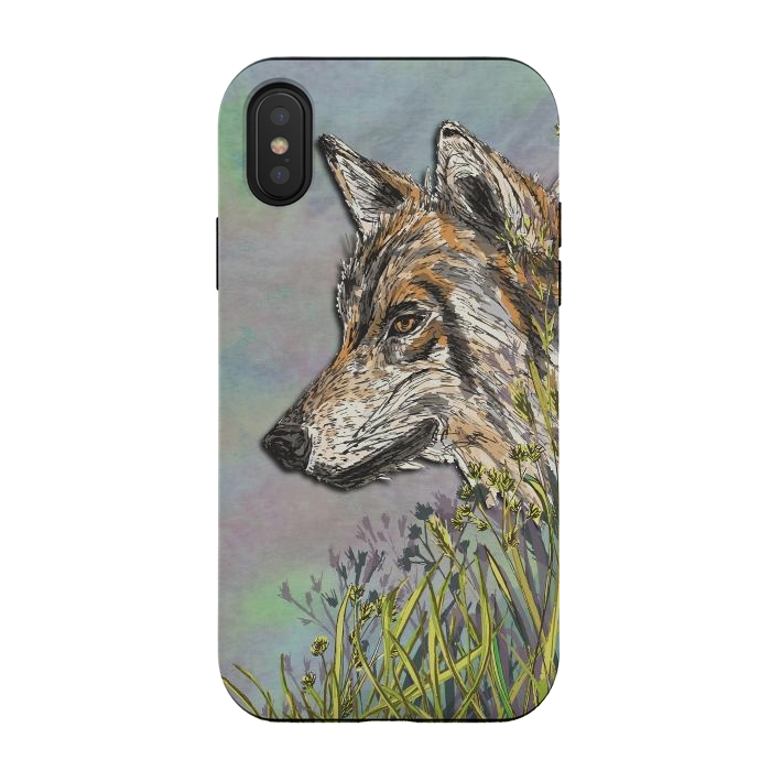 iPhone Xs / X StrongFit Wolf II by Lotti Brown