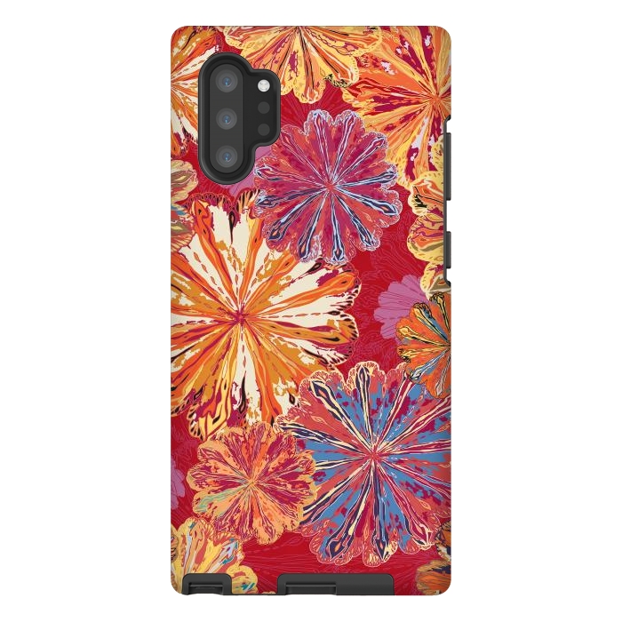 Galaxy Note 10 plus StrongFit Poppytops Carnival by Lotti Brown