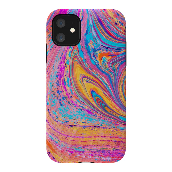 iPhone 11 StrongFit Colorful Marbling Artwork by ArtsCase