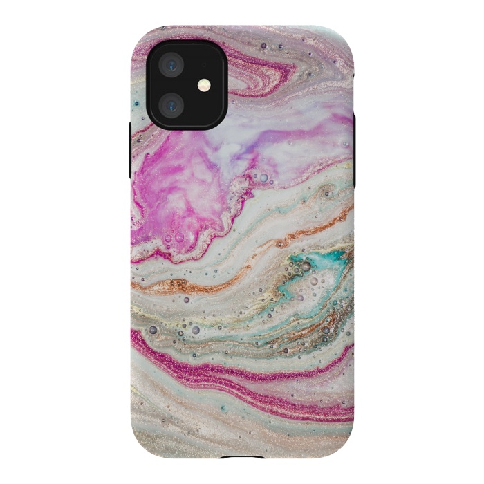 iPhone 11 StrongFit Natural Luxury Liquid Marble by ArtsCase