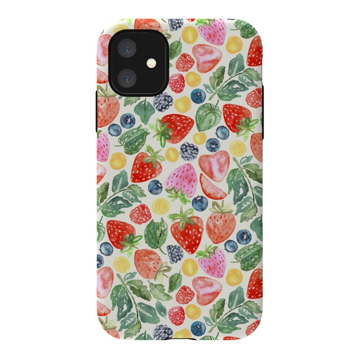 iPhone 11 StrongFit Summer Berries by Tigatiga