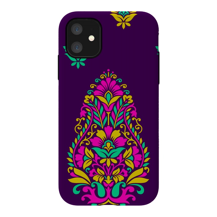 iPhone 11 StrongFit Purple Ethnic Mandalas by ArtsCase
