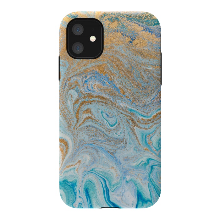 iPhone 11 StrongFit Blue Marbling Artwork by ArtsCase