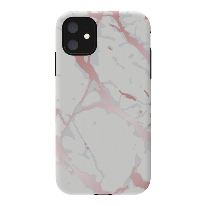 iPhone 11 StrongFit Pink Rose Marble Design by ArtsCase