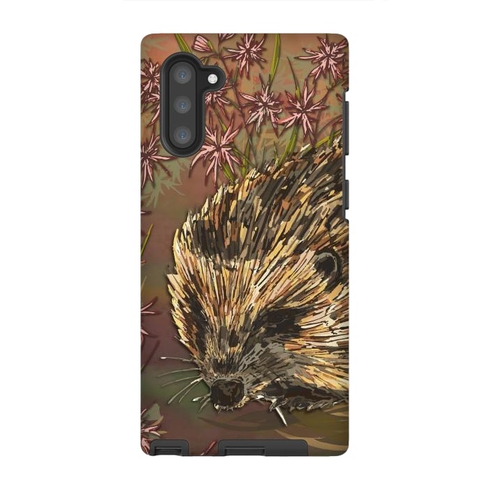Galaxy Note 10 StrongFit Sweet Hedgehog by Lotti Brown