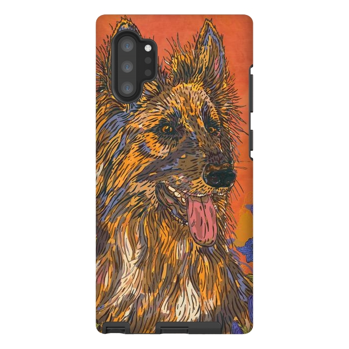 Galaxy Note 10 plus StrongFit German Shepherd Dog by Lotti Brown