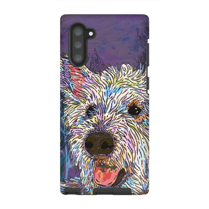 Galaxy Note 10 StrongFit West Highland Terrier (Westie) by Lotti Brown