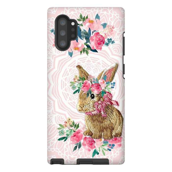 Galaxy Note 10 plus StrongFit Flower Friends Bunny by Monika Strigel