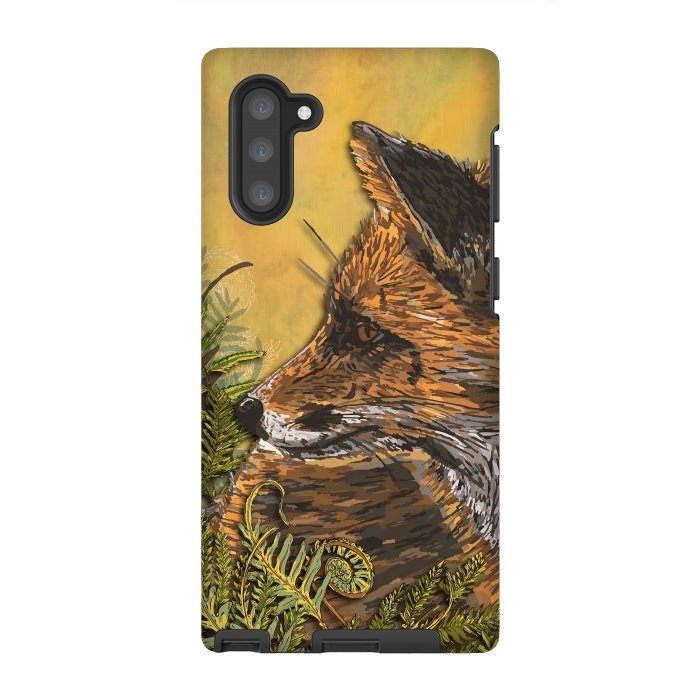 Galaxy Note 10 StrongFit Ferny Fox by Lotti Brown