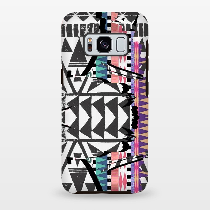 Galaxy S8 plus StrongFit Colourful African inspired ethnic print by Oana 