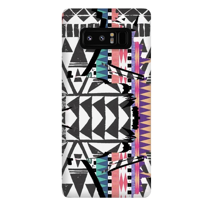 Galaxy Note 8 StrongFit Colourful African inspired ethnic print by Oana 