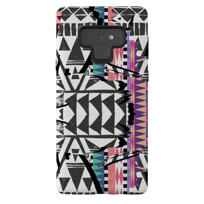 Galaxy Note 9 StrongFit Colourful African inspired ethnic print by Oana 