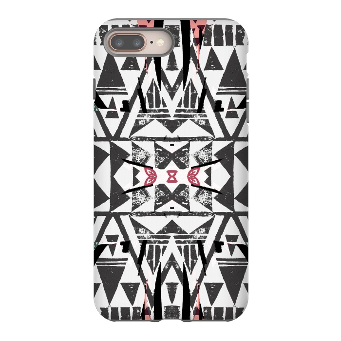 iPhone 7 plus StrongFit Ethnic tribal triangles by Oana 