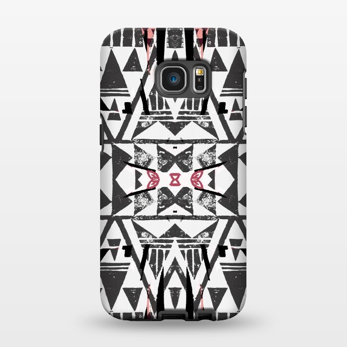 Galaxy S7 EDGE StrongFit Ethnic tribal triangles by Oana 