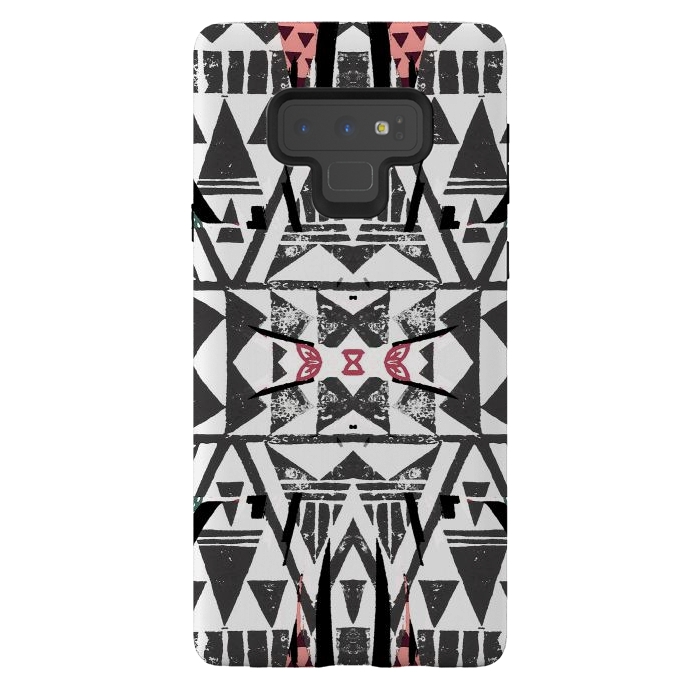 Galaxy Note 9 StrongFit Ethnic tribal triangles by Oana 
