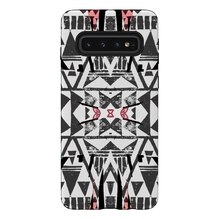 Galaxy S10 StrongFit Ethnic tribal triangles by Oana 