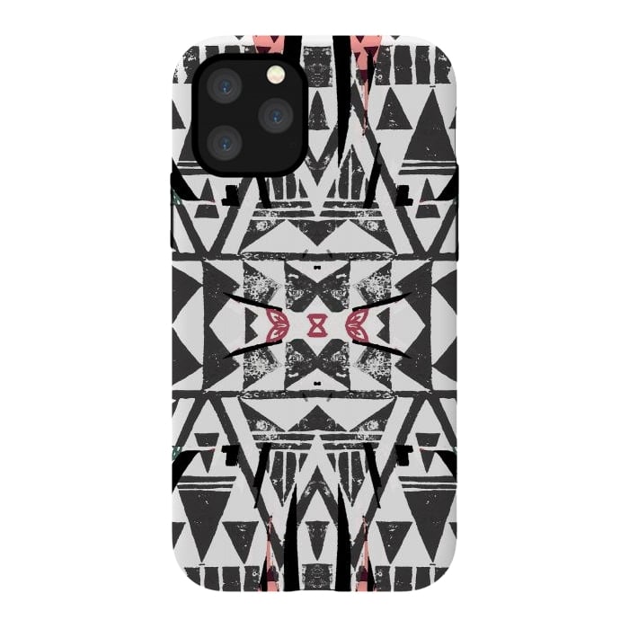 iPhone 11 Pro StrongFit Ethnic tribal triangles by Oana 