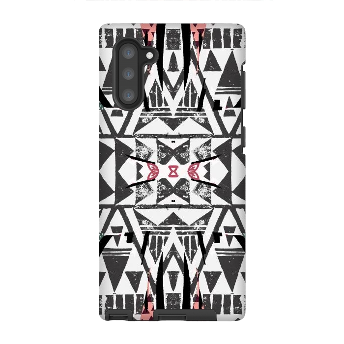 Galaxy Note 10 StrongFit Ethnic tribal triangles by Oana 
