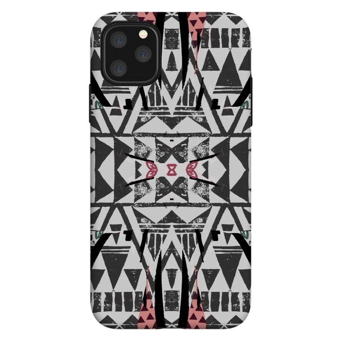iPhone 11 Pro Max StrongFit Ethnic tribal triangles by Oana 