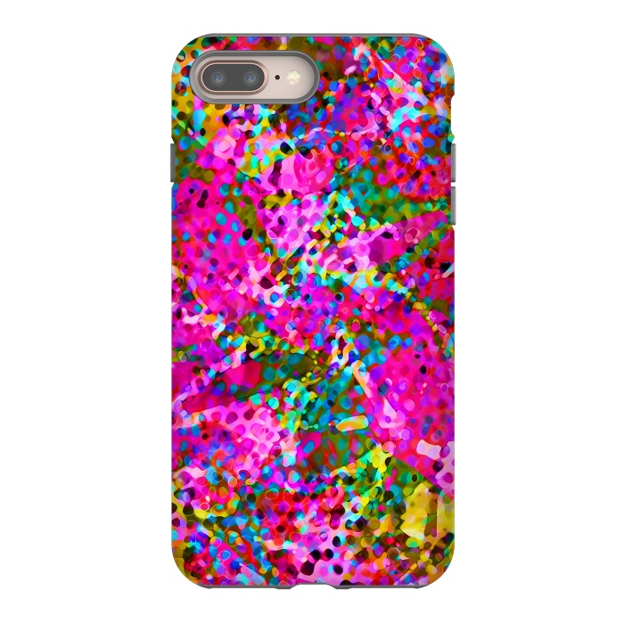 iPhone 7 plus StrongFit Floral Abstract Stained Glass G548 by Medusa GraphicArt