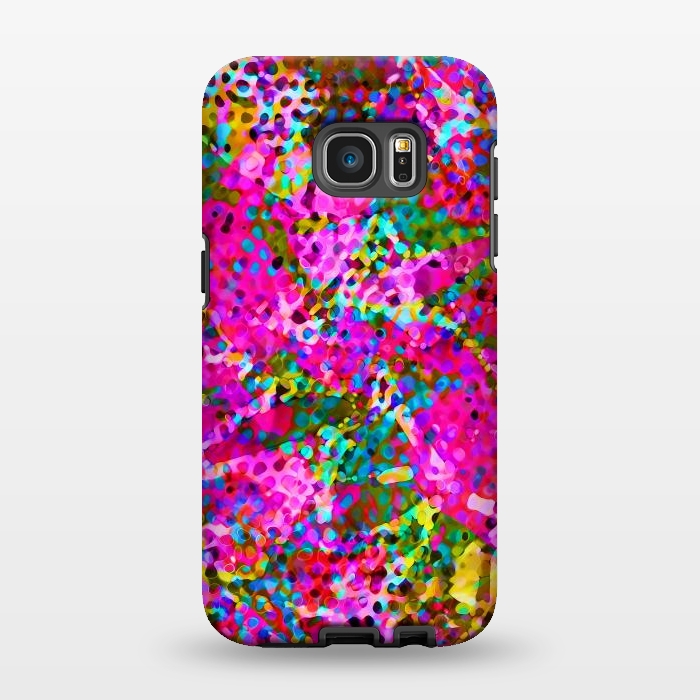 Galaxy S7 EDGE StrongFit Floral Abstract Stained Glass G548 by Medusa GraphicArt