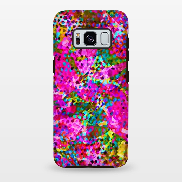 Galaxy S8 plus StrongFit Floral Abstract Stained Glass G548 by Medusa GraphicArt