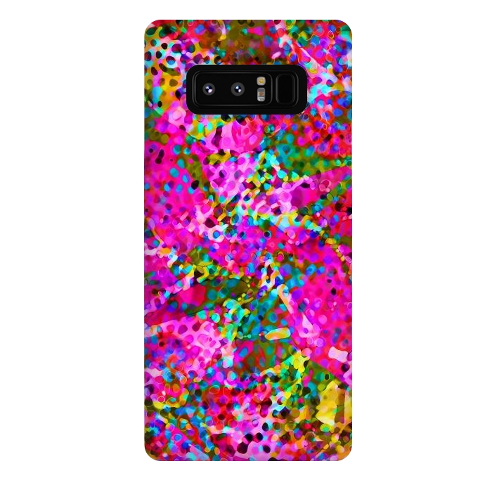 Galaxy Note 8 StrongFit Floral Abstract Stained Glass G548 by Medusa GraphicArt