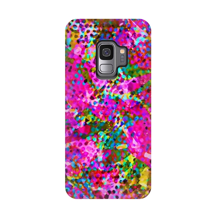 Galaxy S9 StrongFit Floral Abstract Stained Glass G548 by Medusa GraphicArt