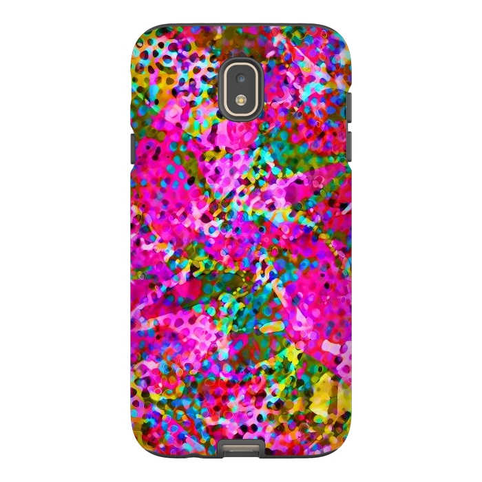 Galaxy J7 StrongFit Floral Abstract Stained Glass G548 by Medusa GraphicArt