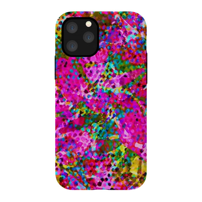 iPhone 11 Pro StrongFit Floral Abstract Stained Glass G548 by Medusa GraphicArt