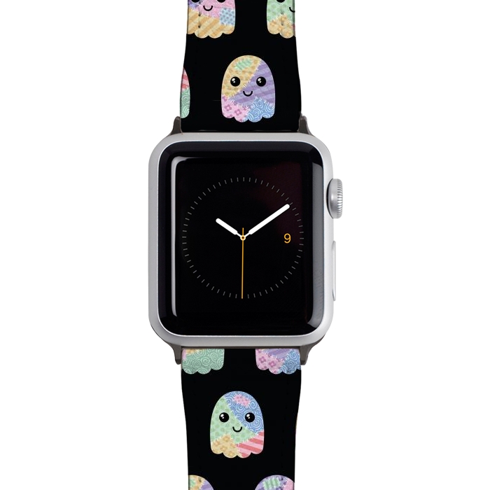 Watch 38mm / 40mm Strap PU leather Patchwork ghost pattern by Laura Nagel