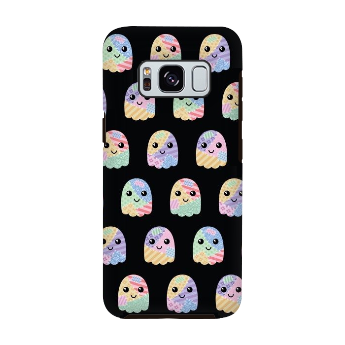 Galaxy S8 StrongFit Patchwork ghost pattern by Laura Nagel