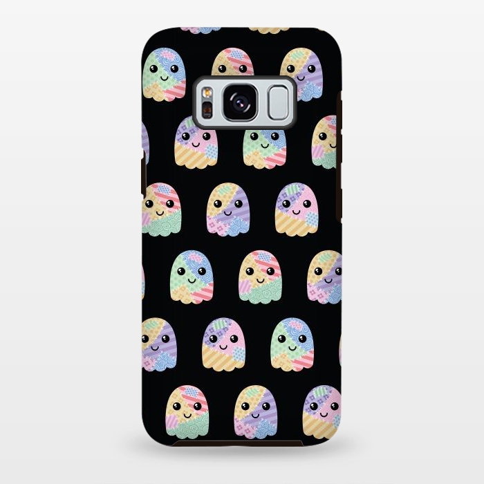 Galaxy S8 plus StrongFit Patchwork ghost pattern by Laura Nagel
