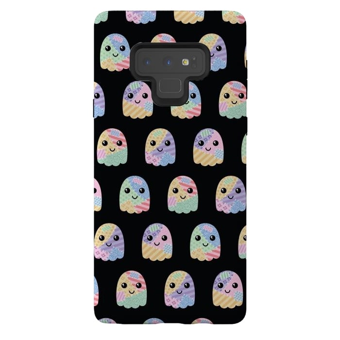 Galaxy Note 9 StrongFit Patchwork ghost pattern by Laura Nagel